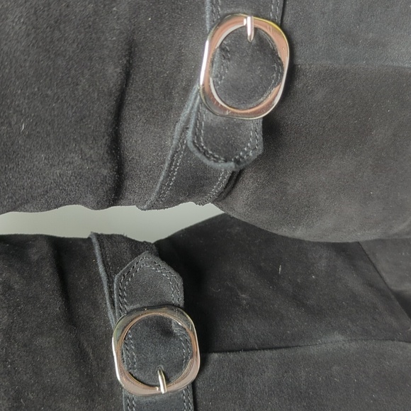 LA Canadienne Helen black suede tall boot women's size 11 - Picture 14 of 16